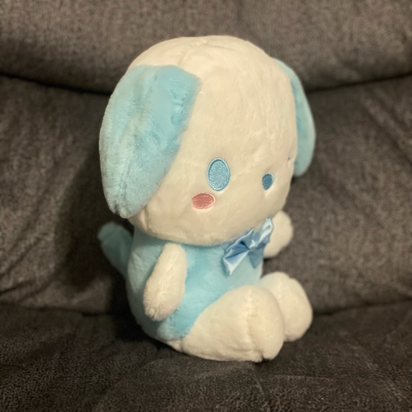 Blue Bow Winking Pochacco Plush (8”) - Picture 3 of 4